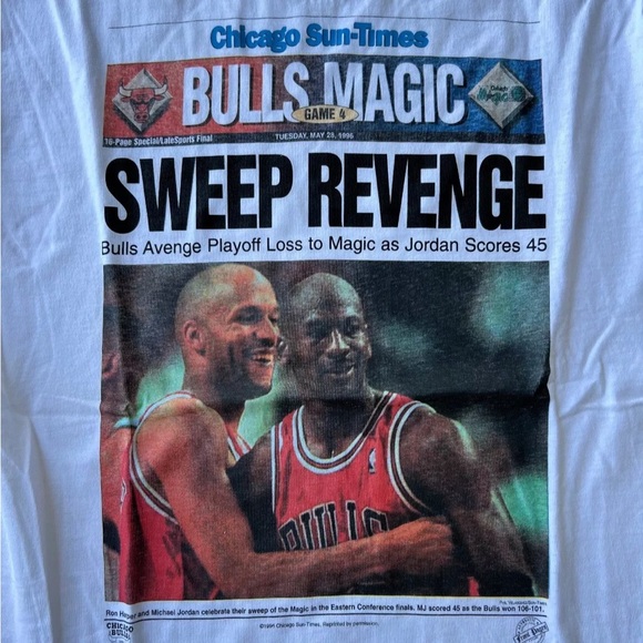 1990s Chicago Bulls Vs Magic Deadstock Shirt Large Michael Jordan - Picture 2 of 7